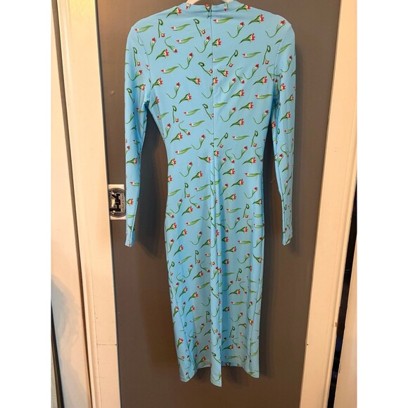 Jonathan Cohen size small S Blue dancing tulip side twist dress - Picture 7 of 8